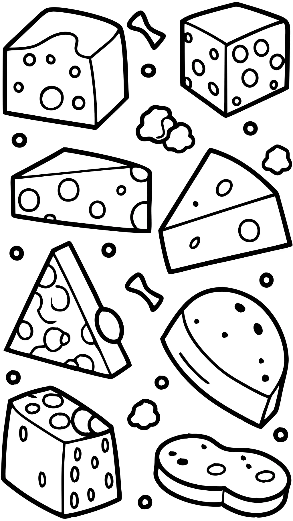 coloring pages cheese